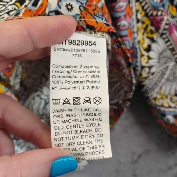 Emery Rose Multicolor Paisley Print Long Sleeve Boho XXL Lightweight artsy Top - Picture 7 of 8